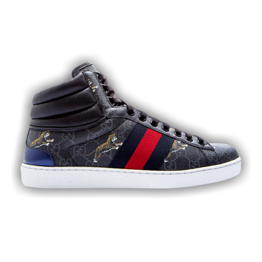 Buy Gucci Ace GG High 'Tiger Logo - Black' - 555197 G0K50
