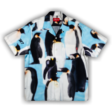 Buy Supreme Penguins Rayon Short-Sleeve Shirt 'Blue' - FW20S28