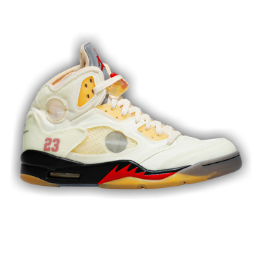 Take A Look At The Off-White x Air Jordan 5 “Fire Red” – TIP SOLVER