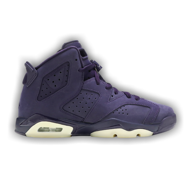 Black and purple jordans 6 top