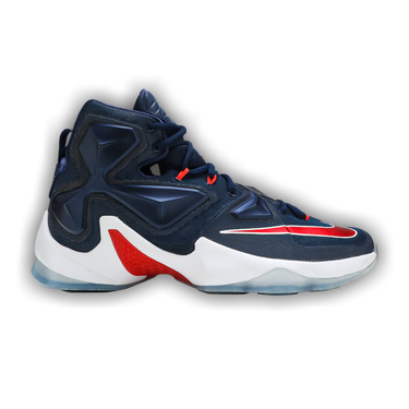 Lebron 13 red outlet white and blue
