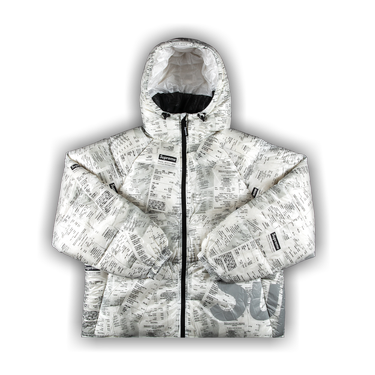 Supreme Hooded Down Jacket 'Receipts'