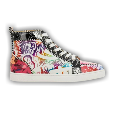 Christian Louboutin Men Rantus Orlato Flat Wallgraf Graffiti High Top  Sneaker 40 | eBay