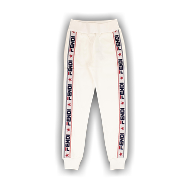 Fendi x Fila Embroidered Jersey Track Pants 'White' | GOAT