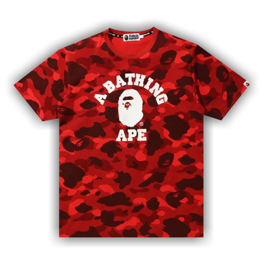 red camo bape shirt