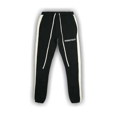 Fear of god essentials 2025 side stripe sweatpants black