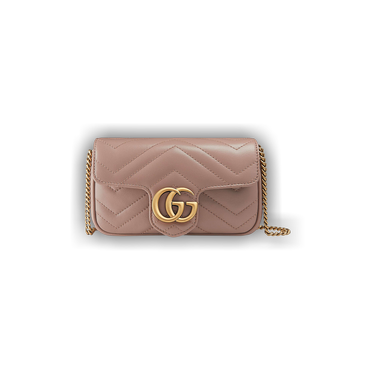Gucci Beige GG Marmont Matelassé Super Mini Bag