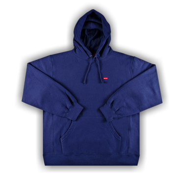 Buy Supreme Small Box Hooded Sweatshirt 'Washed Navy' - SS21SW49 