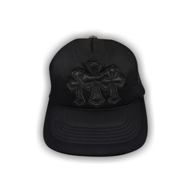Chrome Hearts Triple Cross Cemetery Trucker Hat 'Black' | GOAT