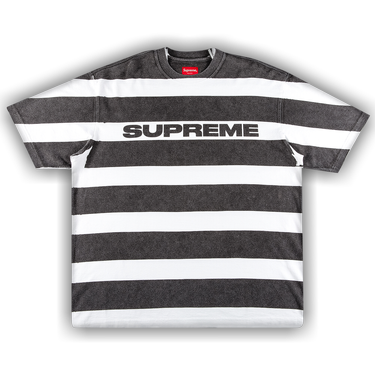 Buy Supreme Printed Stripe Short-Sleeve Top 'Black' - SS21KN13 ...