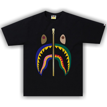 Bape shark tee gold zip new arrivals