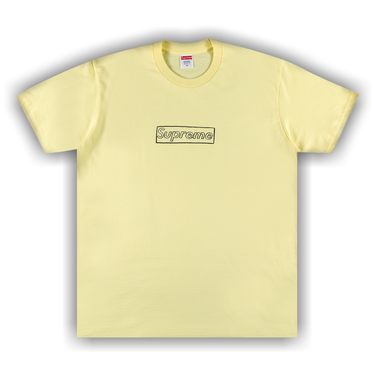 Buy Supreme x KAWS Chalk Logo Tee 'Pale Yellow' - SS21T7 PALE