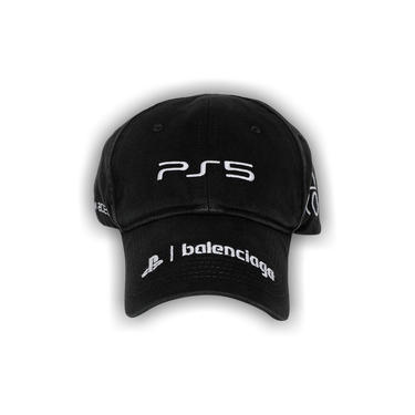 Buy Balenciaga Embroidered PS5 Cap 'Black/White' - 661879 310B2
