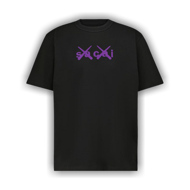 Buy Sacai x KAWS Flock Print T-Shirt 'Black/Purple' - 21