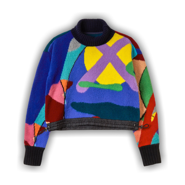 Buy Sacai x KAWS Jacquard Knit Pullover 'Multicolor' - 2105688