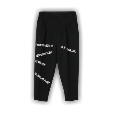 Buy Yohji Yamamoto Message Print Pants 'Black' - HX P44 116 | GOAT