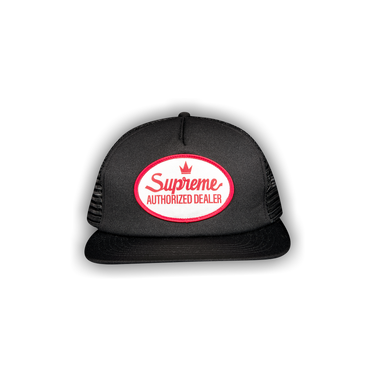 帽子 Supreme Authorized Mesh Back 5-Panel Supreme Authorized Mesh Back 5-Panel Navy Blue Trucker Hat Dealer
