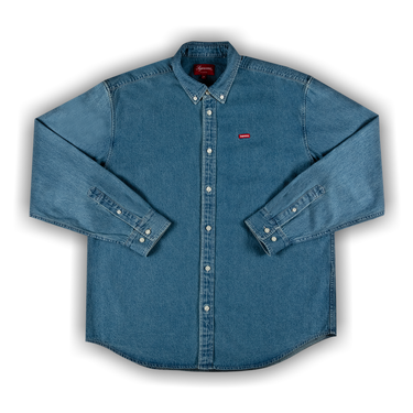 Size m Supreme Small Box Twill Shirt 'Denim'