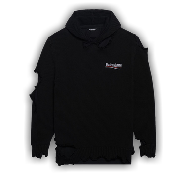 Buy Balenciaga Political Campaign Destroyed Hoodie 'Black