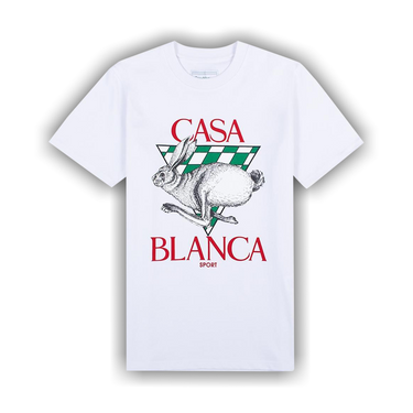 Buy Casablanca Casa Sport T-Shirt 'White/Red' - MF21 TS 001 WTRD
