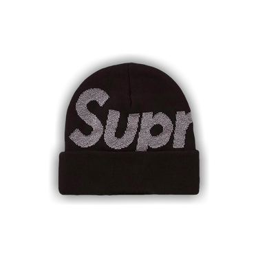 Supreme reflective big logo beanie deals
