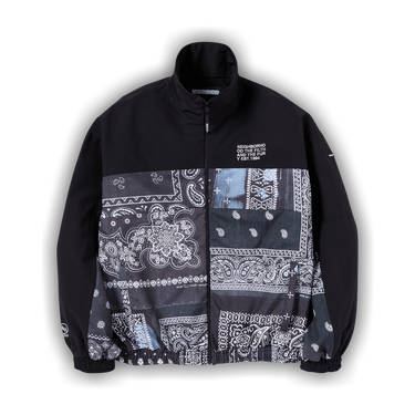 Buy Neighborhood Bandana Chopped Track Jacket 'Black' - 212AQNH JKM03 BLAC  | GOAT