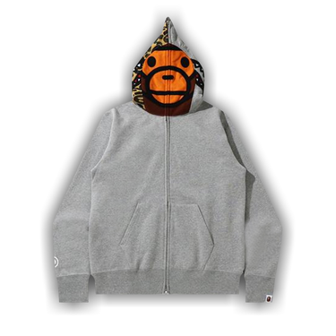 Buy BAPE Milo Shark Full Zip Hoodie 'Grey' - 2H20 115 016 GREY | GOAT