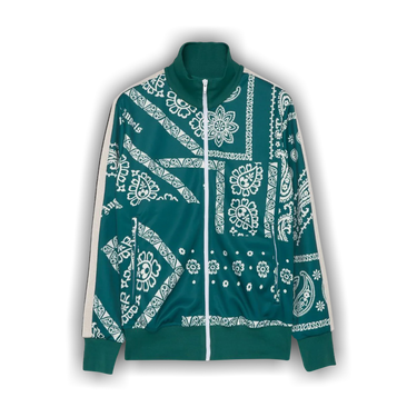 Buy Palm Angels Bandana Track Jacket 'Green/White