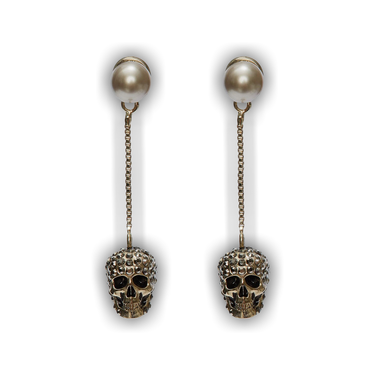 アクセサリーその他 ALEXANDER MCQUEEN 'Skull' earrings Gold 582698J160K Alexander McQueen Gold Skull Earring | italist