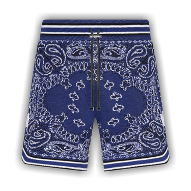 Amiri Bandana B-Ball Shorts in Black & Grey | FWRD