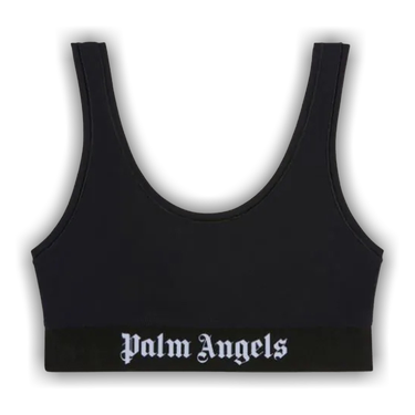 Palm Angels Classic Logo Sport Bra 'Black/White' | GOAT