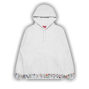 Buy Supreme AOI Icons Hooded Sweatshirt 'Ash Grey