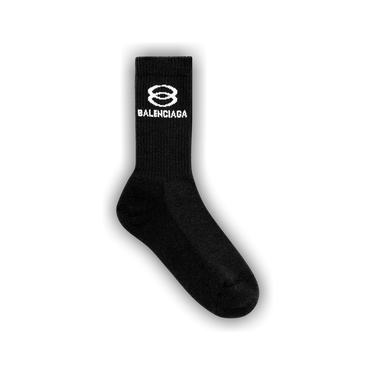 Buy Balenciaga Unity Tennis Socks 'Black/White' - 681554 472B4
