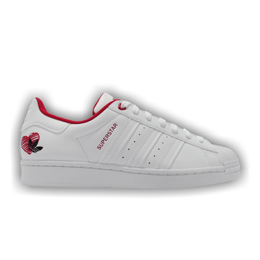 adidas gazelle silver green womens adidas Original Superstar Valentine's Day Shoe - White
