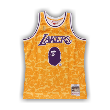 Buy BAPE x Mitchell & Ness Lakers ABC Basketball Swingman