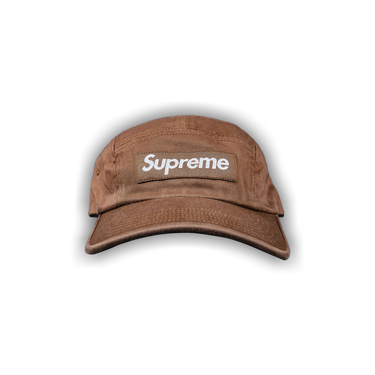 Supreme Supreme Leather Camp Cap Box Logo BROWN F/W16 | Grailed