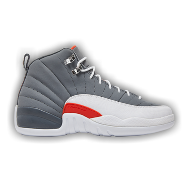 Jordan retro 12 orange grey deals and white