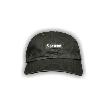 Buy Supreme Small Box Coated Linen 6-Panel 'Black' - SS22H29 BLACK