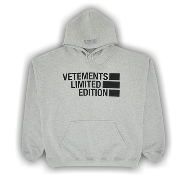 Buy Vetements Big Logo Limited Edition Hoodie 'Grey Melange