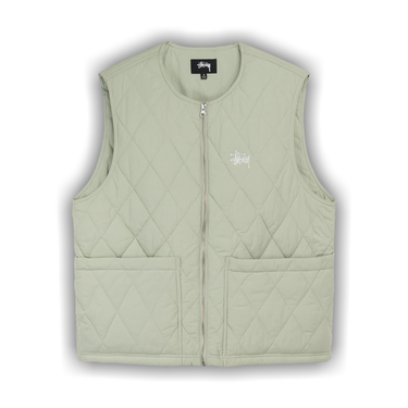 STUSSY 25F THERMAL LINED QUILTED VEST Stüssy - Diamond Quilted Zip