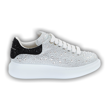 Buy Alexander McQueen Wmns Oversized Sneaker White Black Crystal 611697 WHZ39 9329 GOAT