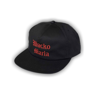 帽子 WACKO MARIA 6 PANEL CAP BLACK WACKO MARIA 6 Panel Cap in Black | FWRD