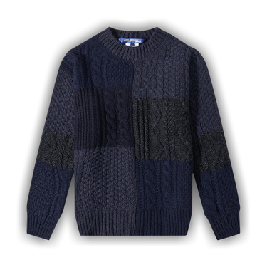 JUNYA WATANABE COMME des GARCONS◆AD2001/ニット・セーター(薄手)/--/コットン/ブルー/JE-N020 JUNYA WATANABE COMME des GARCONS ニットセター