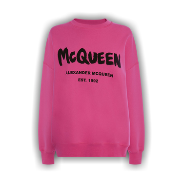 男性に人気！ Buy Pink 'Bobby Sweatshirt Graffiti McQueen Alexander トップス