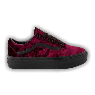 Velvet top vans burgundy