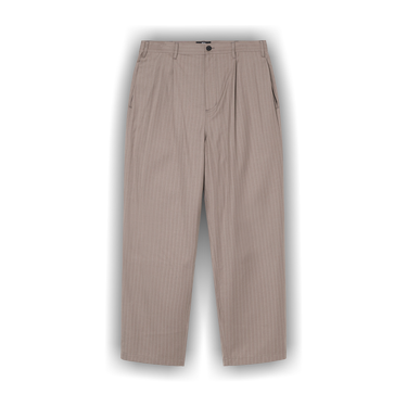 Buy Stussy Striped Volume Pleated Trouser 'Light Brown