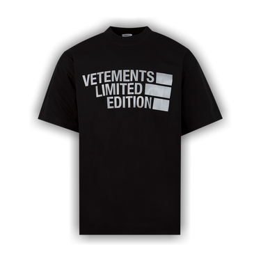 Buy Vetements Big Logo Limited Edition T-Shirt 'Black/Silver