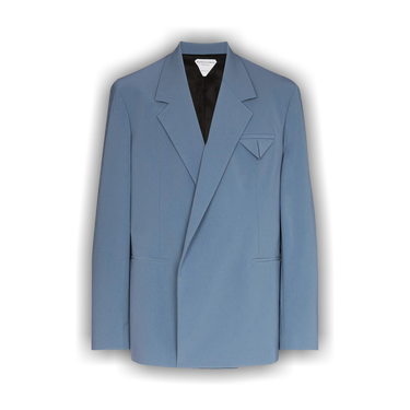 アウターその他 BOTTEGA VENETA Woman Blazer Blue 743353VKIS0 4121 Bottega Veneta Double-Breasted Blazer Jacket | Neiman Marcus