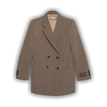 ジャケット GUCCI FW22 HERRINGBONE WOOL JACKET (703283 ZACZE2255) Buy Gucci Herringbone Wool Jacket 'Brown' - 703283 ZACZE