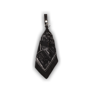 Buy Amiri Silk Music Note Bandana Keychain 'Black